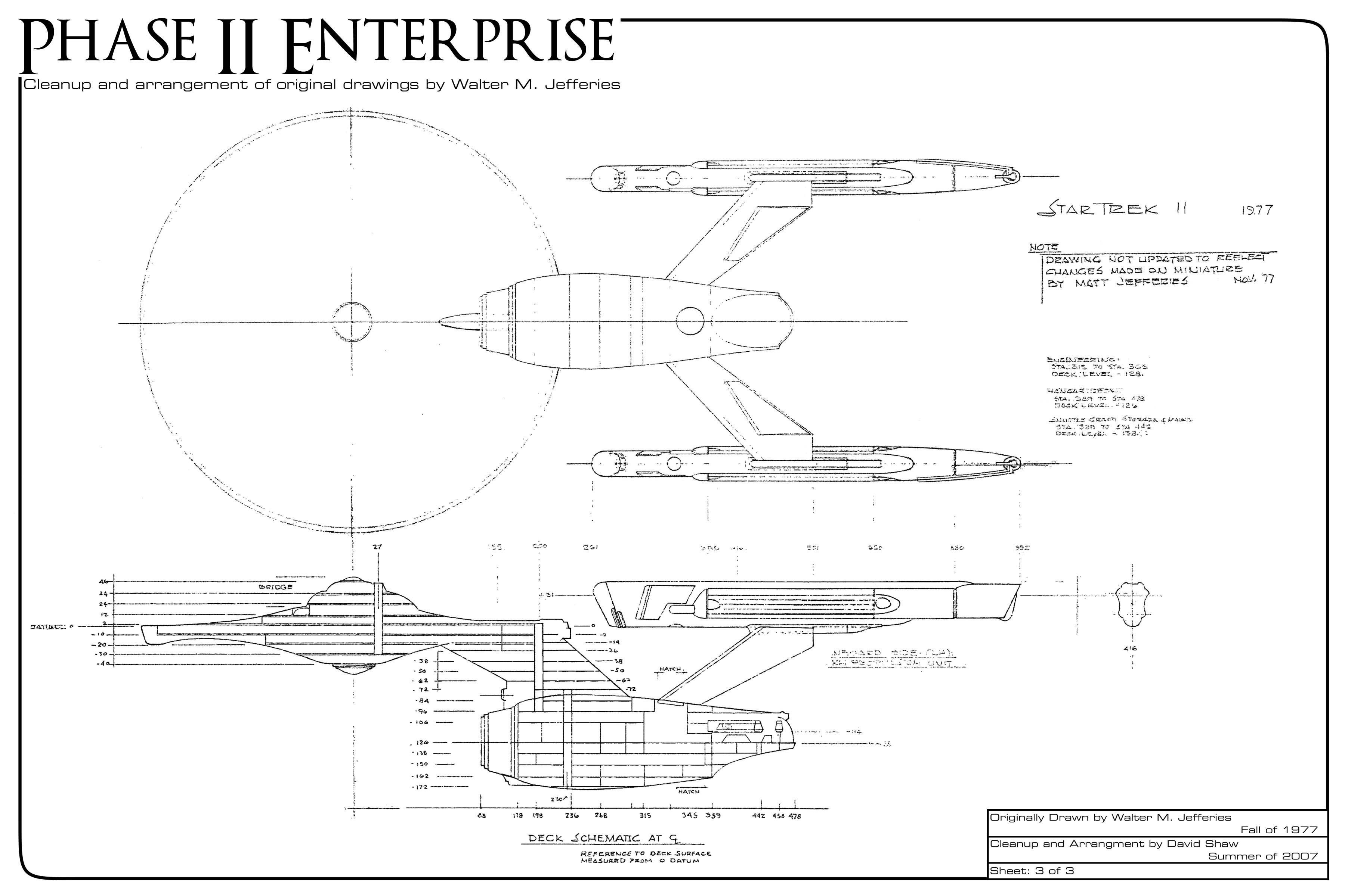 Star Trek Blueprints: Phase II Enterprise Clean Up Project