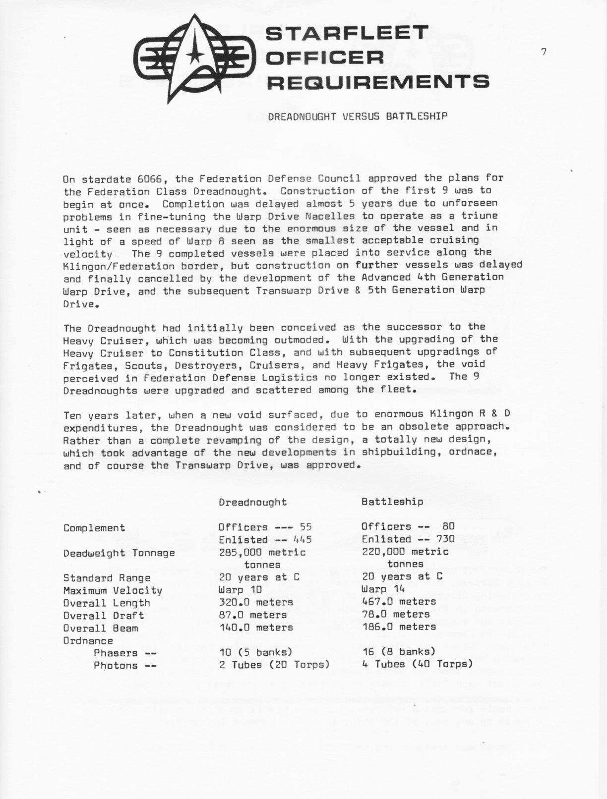 1987 Star Trek Line Officer Requirement Manual-Vol 1 