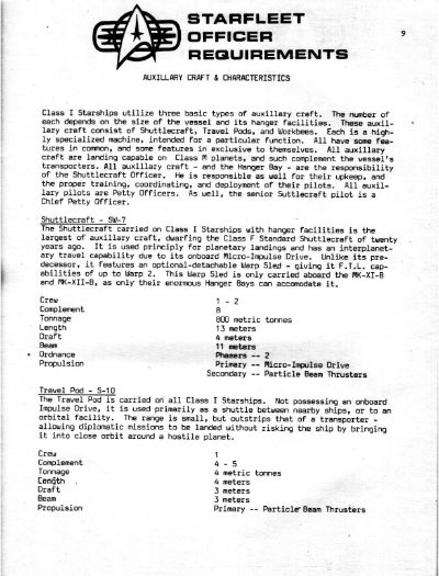 Starfleet Officer Requirements - Volume II
