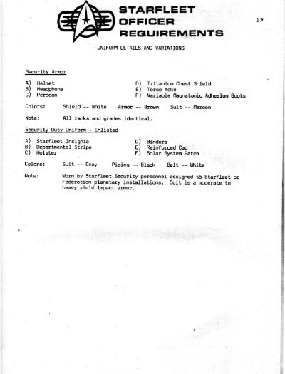 Starfleet Officer Requirements - Volume II