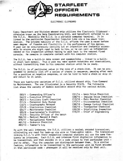 Starfleet Officer Requirements - Volume II