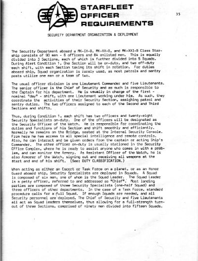 Starfleet Officer Requirements - Volume II