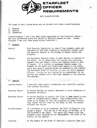 Starfleet Officer Requirements - Volume II