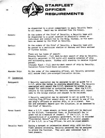 Starfleet Officer Requirements - Volume II