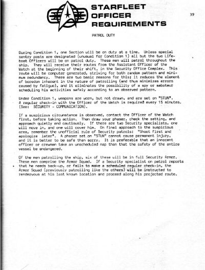 Starfleet Officer Requirements - Volume II
