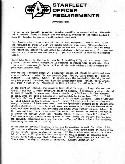 Starfleet Officer Requirements - Volume II