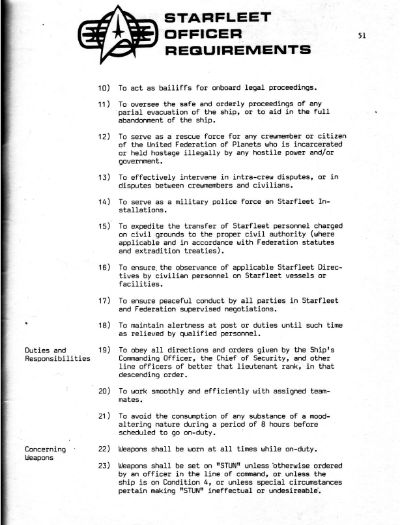 Starfleet Officer Requirements - Volume II
