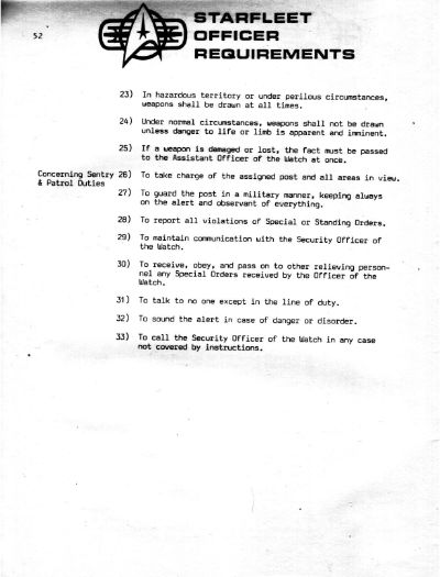 Starfleet Officer Requirements - Volume II