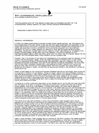 Star Fleet Starship Recognition Manual: DY Sublight Transports