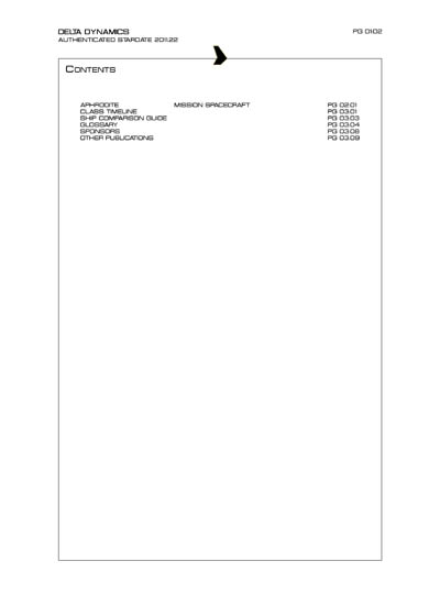 Star Fleet Starship Recognition Manual: Aphrodite Mission Spacecraft