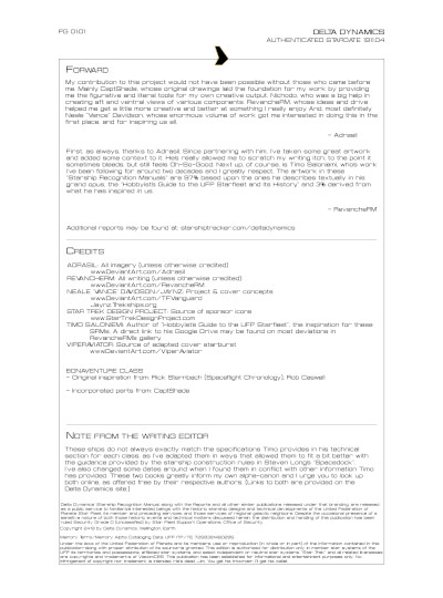 Star Fleet Starship Recognition Manual: Bonaventure Survey Cruiser