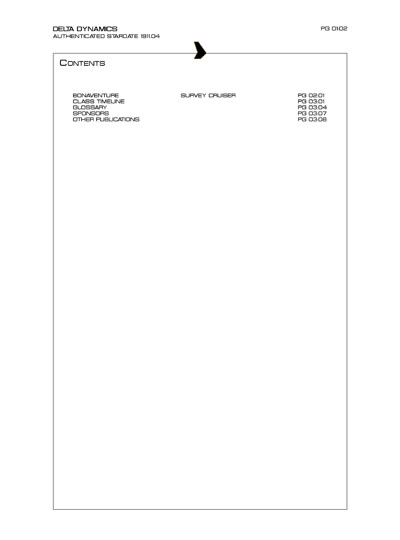 Star Fleet Starship Recognition Manual: Bonaventure Survey Cruiser