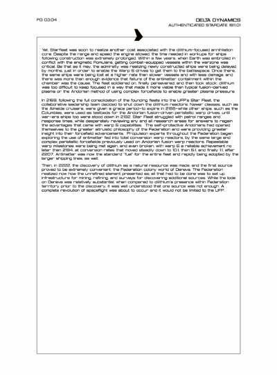 Star Fleet Starship Recognition Manual: Bonaventure Testbed