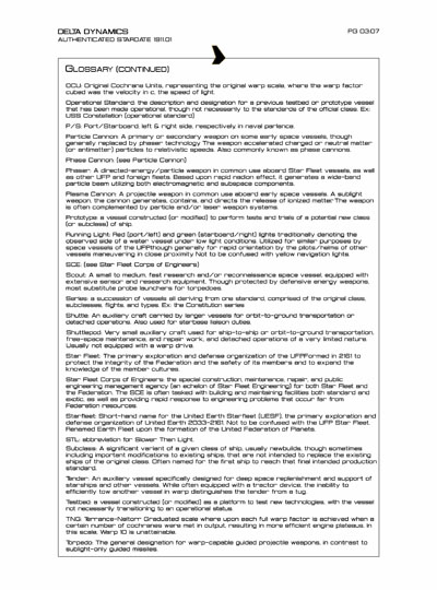 Star Fleet Starship Recognition Manual: Bonaventure Testbed
