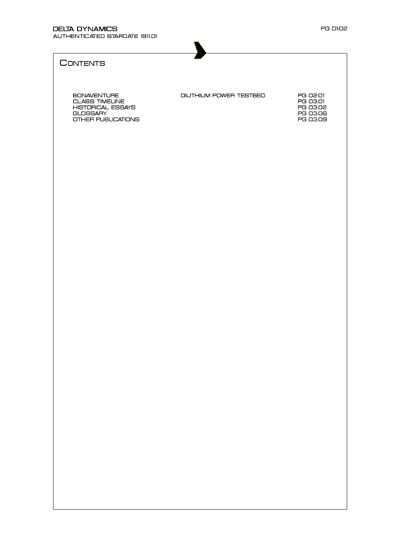 Star Fleet Starship Recognition Manual: Bonaventure Testbed