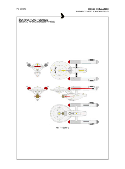 Star Fleet Starship Recognition Manual: Bonaventure Testbed