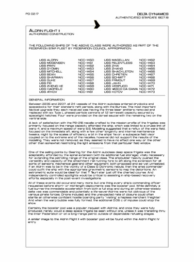 Star Fleet Starship Recognition Manual: Burke Frigates