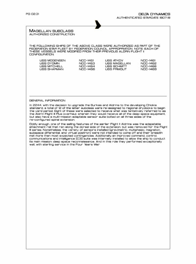Star Fleet Starship Recognition Manual: Burke Frigates