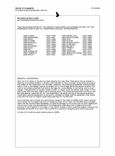 Star Fleet Starship Recognition Manual: Burke Frigates