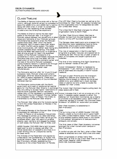 Star Fleet Starship Recognition Manual: Cavalry Light Destroyer