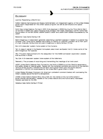 Star Fleet Starship Recognition Manual: TAU: Extrasolar Exploration Vessel