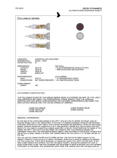 Star Fleet Starship Recognition Manual: TAU: Extrasolar Exploration Vessel