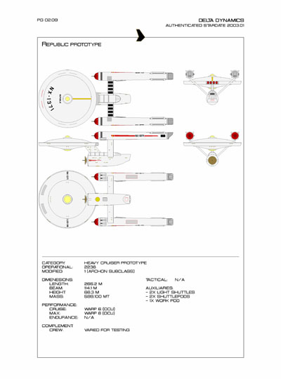 Star Fleet Starship Recognition Manual: Constitution Heavy Cruiser