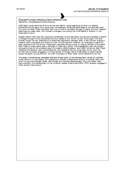 Star Fleet Starship Recognition Manual: Constitution Heavy Cruiser