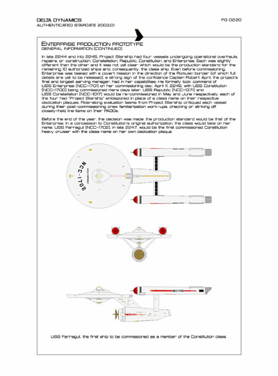 Star Fleet Starship Recognition Manual: Constitution Heavy Cruiser