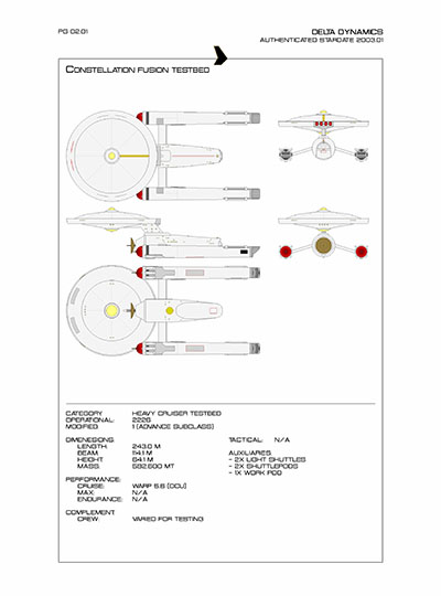 Star Fleet Starship Recognition Manual: Constitution Heavy Cruiser