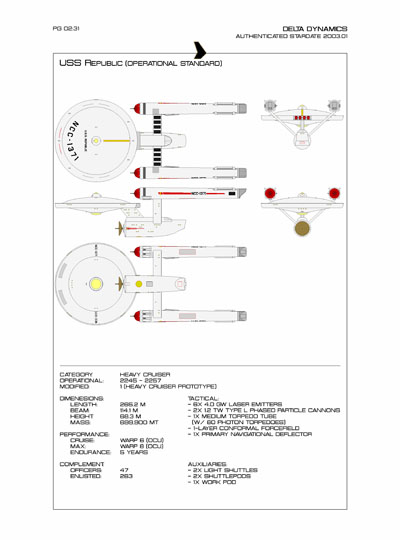 Star Fleet Starship Recognition Manual: Constitution Heavy Cruiser