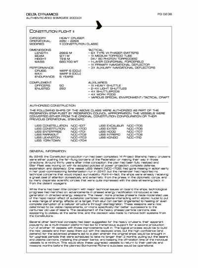 Star Fleet Starship Recognition Manual: Constitution Heavy Cruiser