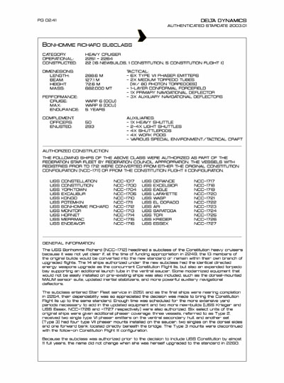 Star Fleet Starship Recognition Manual: Constitution Heavy Cruiser