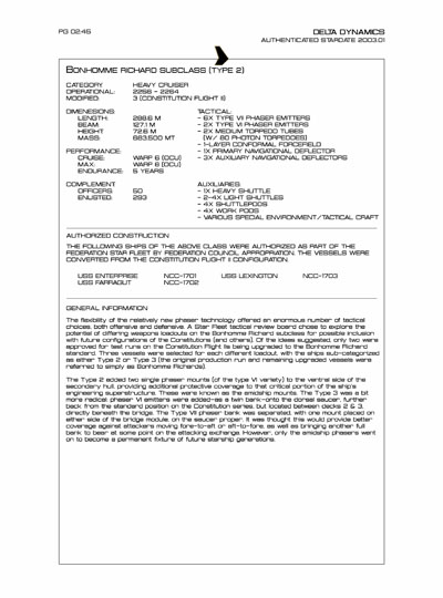 Star Fleet Starship Recognition Manual: Constitution Heavy Cruiser