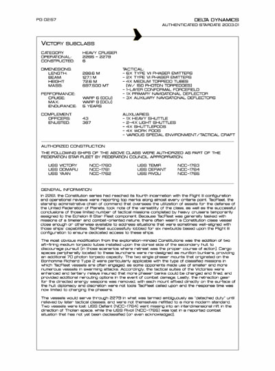 Star Fleet Starship Recognition Manual: Constitution Heavy Cruiser