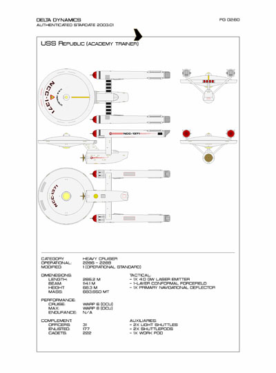 Star Fleet Starship Recognition Manual: Constitution Heavy Cruiser