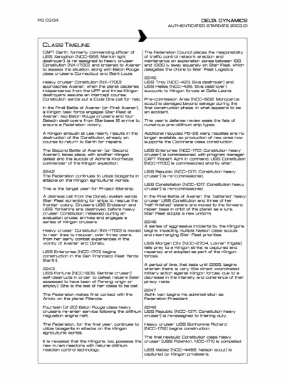 Star Fleet Starship Recognition Manual: Constitution Heavy Cruiser