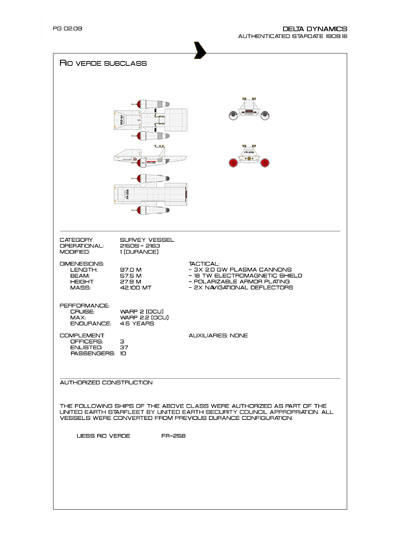 Star Fleet Starship Recognition Manual: Durance Transports