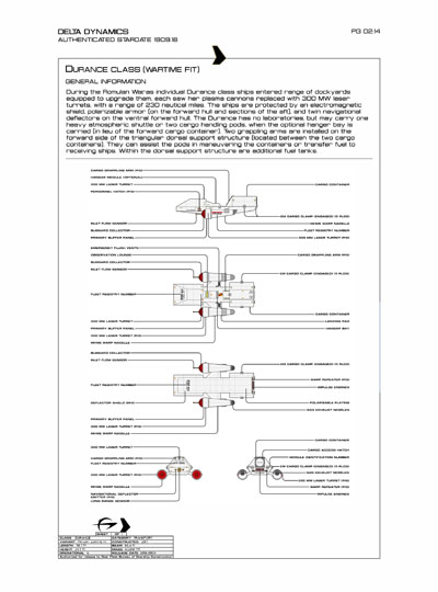 Star Fleet Starship Recognition Manual: Durance Transports