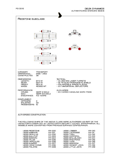 Star Fleet Starship Recognition Manual: Durance Transports