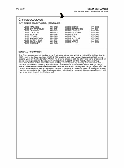 Star Fleet Starship Recognition Manual: Durance Transports