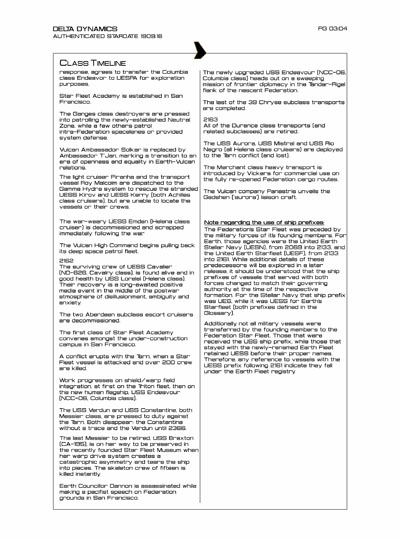Star Fleet Starship Recognition Manual: Durance Transports