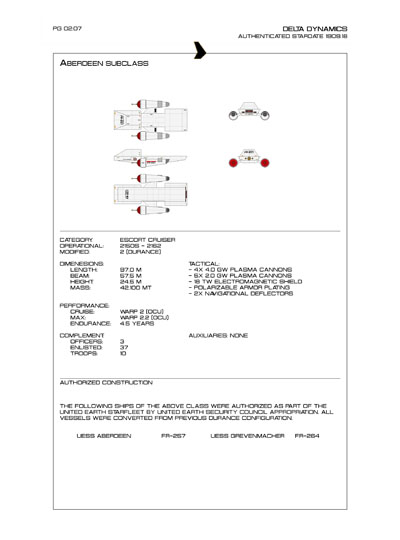 Star Fleet Starship Recognition Manual: Durance Transports