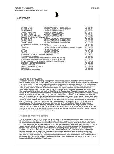 Star Fleet Starship Recognition Manual: DY Sublight Transports