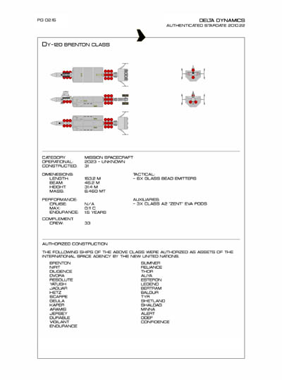 Star Fleet Starship Recognition Manual: DY Sublight Transports