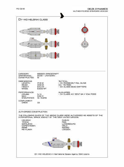 Star Fleet Starship Recognition Manual: DY Sublight Transports