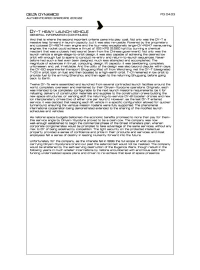 Star Fleet Starship Recognition Manual: DY Sublight Transports