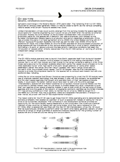 Star Fleet Starship Recognition Manual: DY Sublight Transports