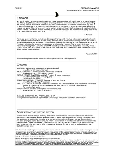 Star Fleet Starship Recognition Manual: Galileo Experimental Propulsion Ship