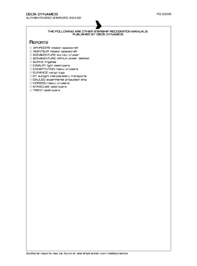 Star Fleet Starship Recognition Manual: Galileo Experimental Propulsion Ship